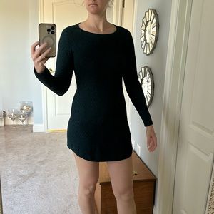 Loft green long sleeve sweater dress